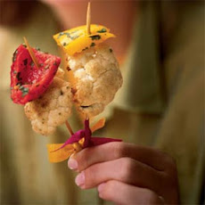 Roasted Cauliflower Skewers with Sweet Peppers and Cumin