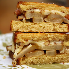 Grilled Cheddar Sandwich with Roasted Pear and Pecans