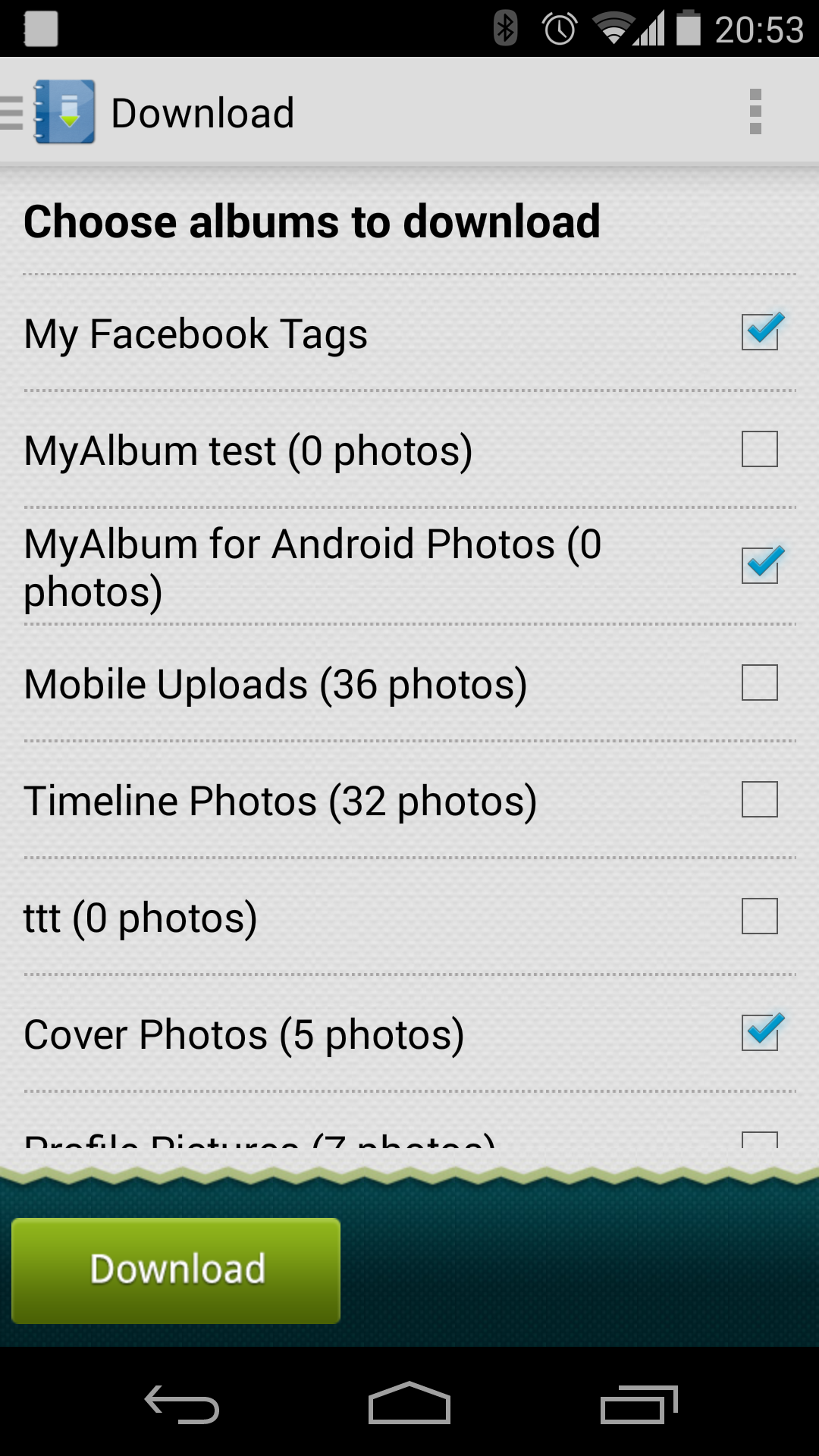 Android application MyAlbum Pro: Social photos screenshort