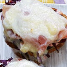 Open-Face Reubens with Red Cabbage Slaw