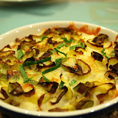 White Cheddar and Parmesan Potato Gratin