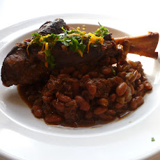 Coffee Infused Braised Lamb Shanks and Beans