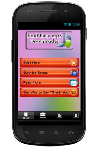 Android application Find Easy Mp3 Downloader screenshort