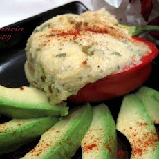 Stuffed Red Peppers With Cheesy Polenta and Green Chiles
