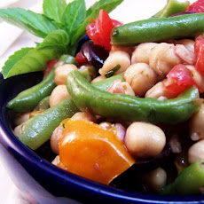 Warm Bean and Tomato Salad with Basil