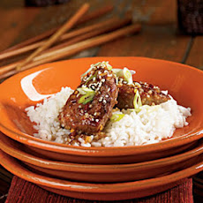 Pork Medallions with Spicy Orange-Sesame Sauce
