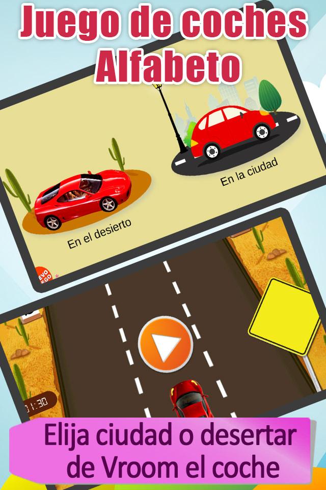 Android application Alphabet car game for kids screenshort