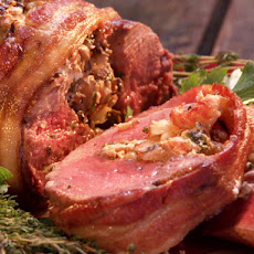 Crawfish, Bacon and Mushroom Stuffed Beef Tenderloin