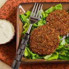 Ground Turkey and Quinoa Patties with Mint, Cumin, and Yogurt-Tahini Sauce