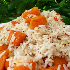 Roasted Pumpkin and Sweet Potato Pilau