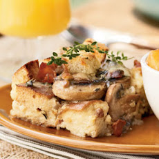 Mushroom, Bacon, and Swiss Strata
