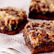 Coconut-Pecan-Crusted Brownies