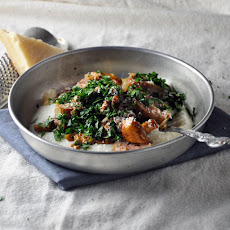 Creamy White Grits and Chanterelle Mushrooms