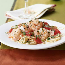 Shrimp Sautéed with Fresh Tomatoes, Wine, and Basil