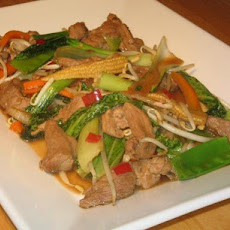Char Siu Pork Corn and Bok Choy Stir Fry