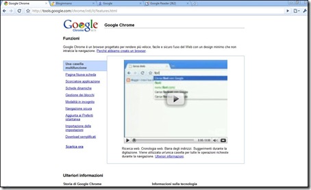 google chrome, navigatore di google