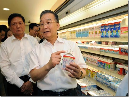 Leche contaminada en China