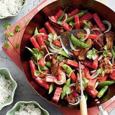 Beef-and-Watermelon Stir-fry