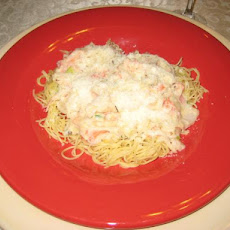 Crabby Cheese Angel Hair Pasta