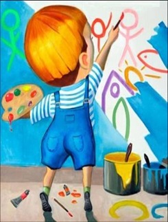 ni_os pintando