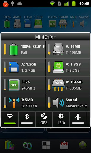 Mini Info+ System Widget App