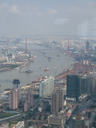 Yangpu Bridge over Huangpu River, Shanghai