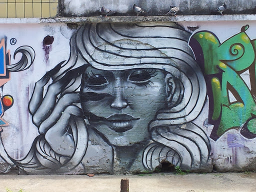Grafite Mulher de Preto