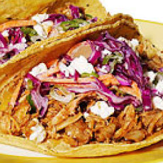 Red Chile-Chicken Tacos