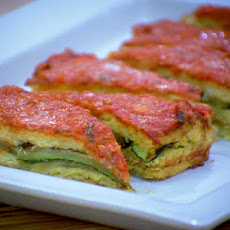 Polenta Napoleon with Mixed Herb Pesto