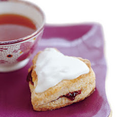 Glazed Raspberry Heart Scones