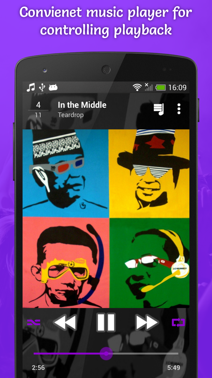 Android application Top Music Player screenshort