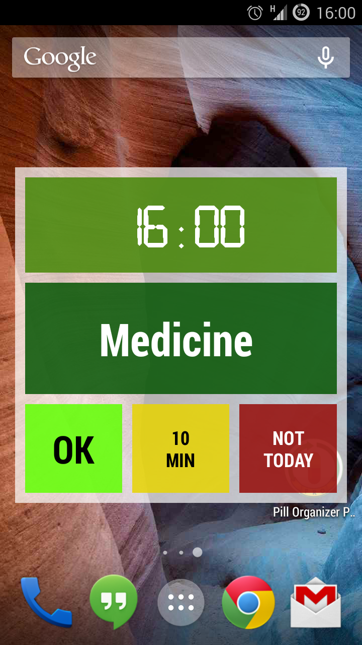 Android application Pill Organizer Pro screenshort