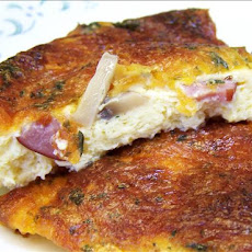 Canadian Bacon and Cheddar Cheese Flan