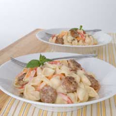 Creamy Pasta With Sausage & Peppers