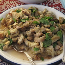 Roasted Eggplant Salad with Chili Pepper Water and Mint