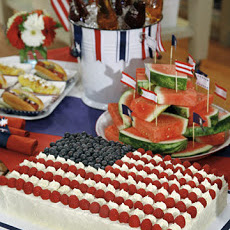 Flag Sheet Cake