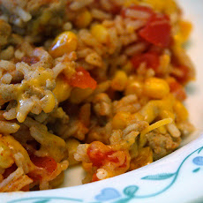 Rice and Tomato Meal in a Pot