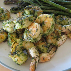 Cilantro Pesto Grilled Shrimp