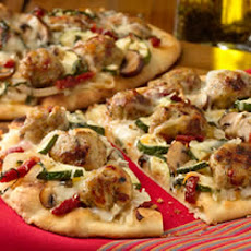Pizza Alfredo with Roasted Vegetables