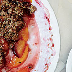 Peaches and Plums with Sesame Crumble