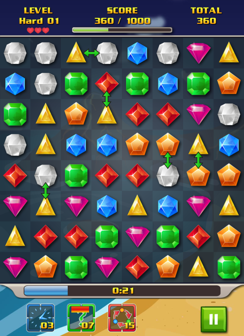 Android application Corsair's Jewels screenshort