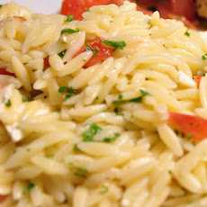 Orzo with Tomatoes and Pesto