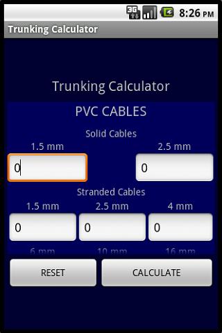 TRUNKING SIZE CALCULATOR GB