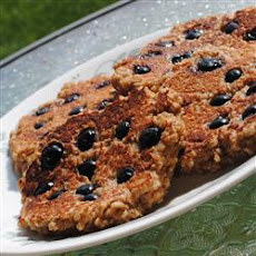 Flourless Oatmeal Blueberry Pancakes