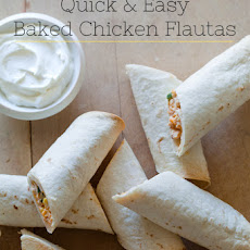 Quick and Easy Baked Chicken Flautas
