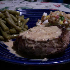 Tender Beef Smothered in Stilton Cheese Sauce