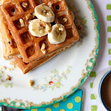Banana Walnut Waffles