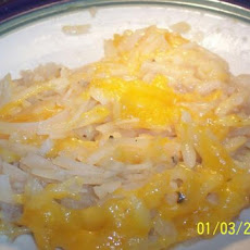 Cheesy Onion Hash Brown Casserole