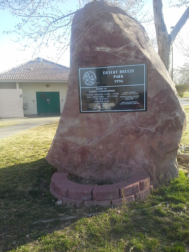 Desert Breeze Park Dedication Plaque