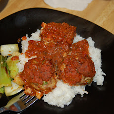 Chipotle Meatballs - El Naranjo Restaurant, Oaxaca, Mexico